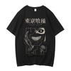 Kaneki Ken Grafik T-Shirt Anime Tokyo Ghoul Kleidung Herren Kurzarm T-Shirts Freizeit 100% Baumwolle T-Shirt Harajuku Retro
