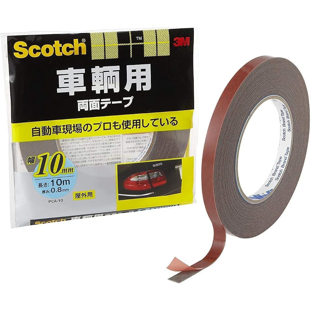 3M Scotch Double-Sided Tape 10mm X 10m Strong Adhesive for Vehicles