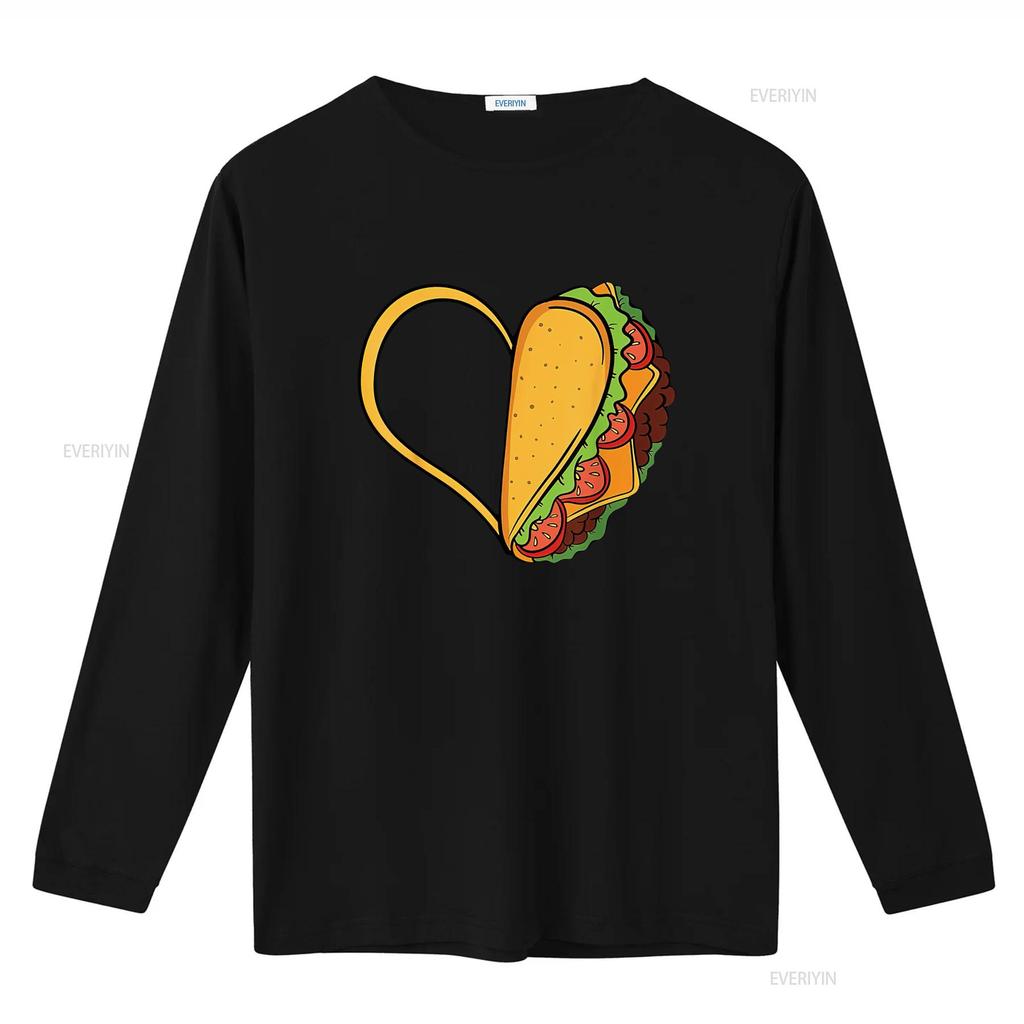 Womens Tacos Heart Mexican Dish Street Food Chili Taquitos Flautas T Shirt Vintage Washed Designer Clothes Graphic Unisex
