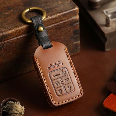 The Key Case Is Suitable For Honda Key Cover, Fit Civic Accord Crown Car Key Cover, Genuine Leather.