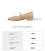 Main promotion~ Xiao Miao square head flat-soled single shoes 2025 first-layer cowhide one-word buckle low-heeled Mary Jane free shipping