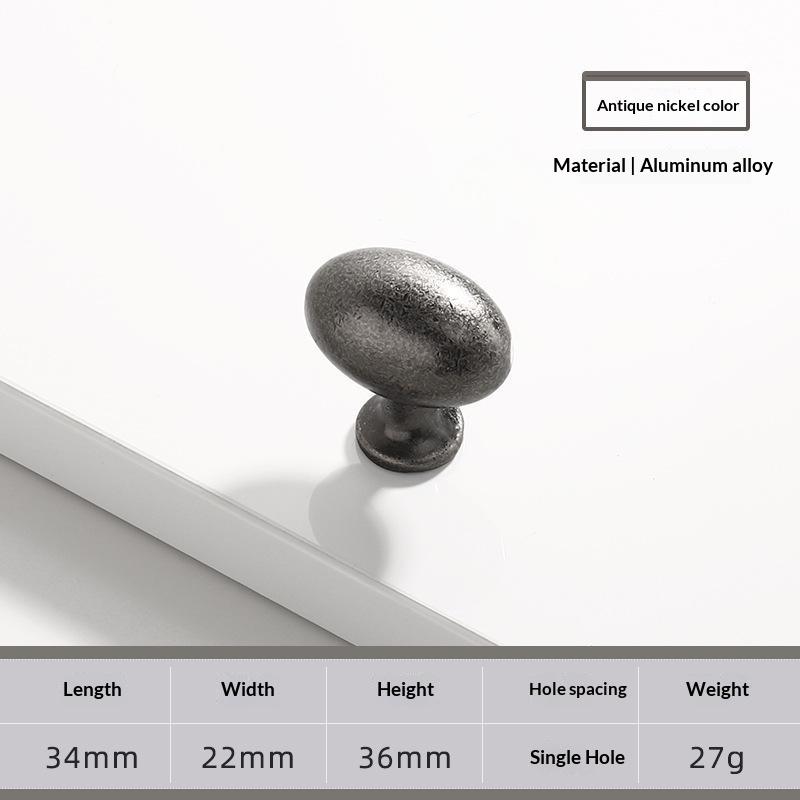 Vintage And Minimalist Antique Nickel Color Copper Brown Furniture Handles Cabinets Drawers Wardrobes Door Handles