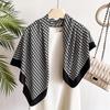 New Letter Diagonal Silk Pattern 91 Large Square Scarf Printed Imitation Silk Fashionable Versatile Shawl Outer Headscarf Scarf