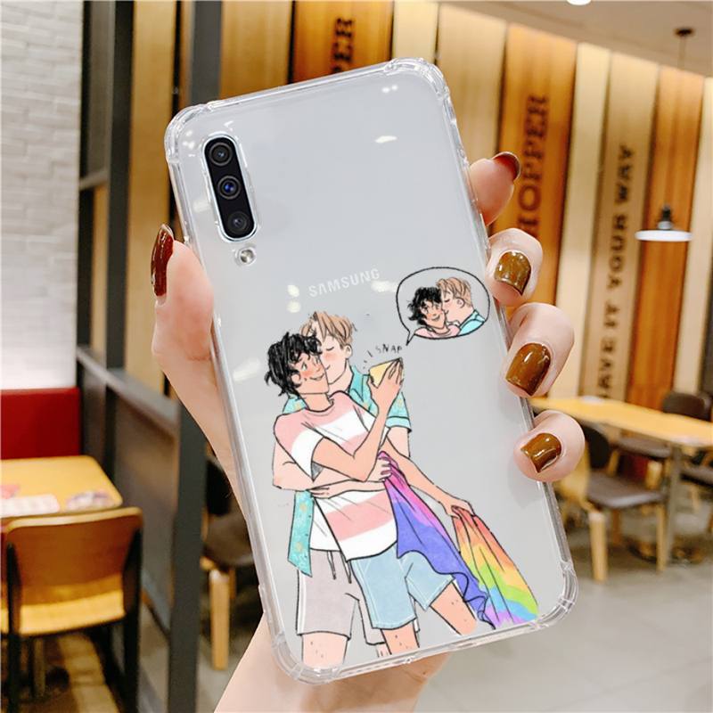 Heartstopper Nick and-Charlie Phone Case Transparent For Samsung Galaxy A S 8 9 10 12 20 21 40 50 52 51 70 71 Fe Ultra Plus