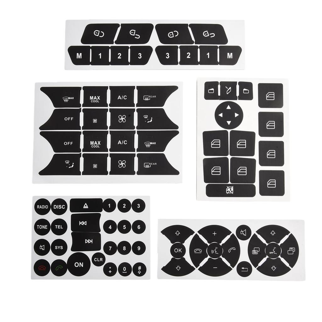 Vinyl Button Repair Stickers for Mercedes For Benz C E SLK Class Vehicles