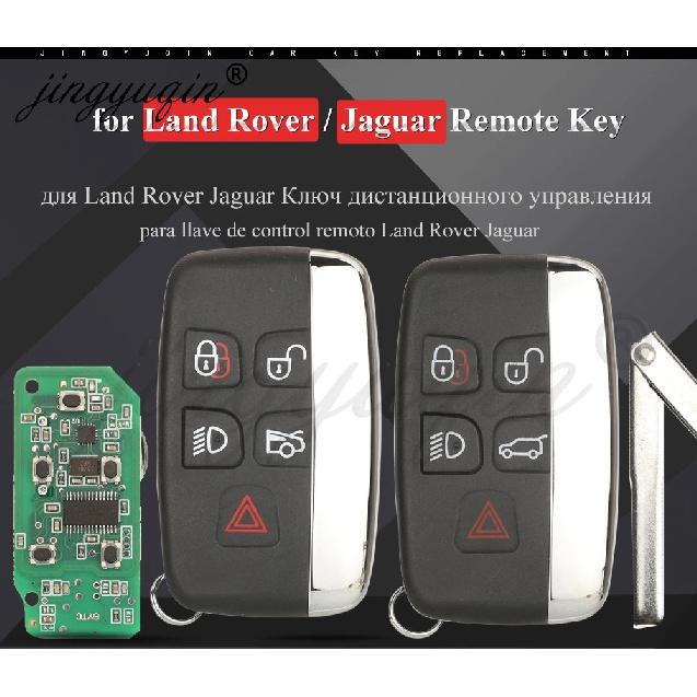 jingyuqin Editable ID 433Mhz Remote Car key for Jaguar XJ XF XE F PACE Land Rover Range Rover Sport Vogue Evoque Velar KOBJTF10A