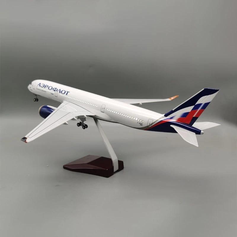 A350 Aviation Model 47cm Aeroflot Russian Airways 1/142 Scale Diecast Resin Aircraft Replica Airplane Model Gift Display