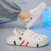 Zuecos Huecos de Color Sólido para Hombre de Talla Grande, Zapatillas EVA Cómodas Antideslizantes Duraderas de Suela Blanda para Actividades de Interior y Exterior para Hombre