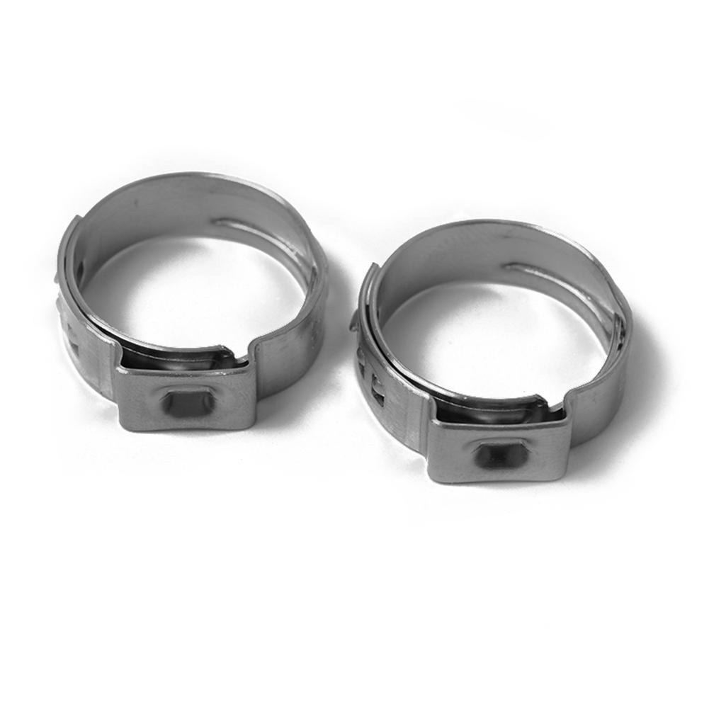 10pcs Hose Clamps Single Ear 5.8-14.5mm 304 Stainless Steel Hydraulic Hose Clamps Cinch Clamp Rings for Sealing Kinds of Hose