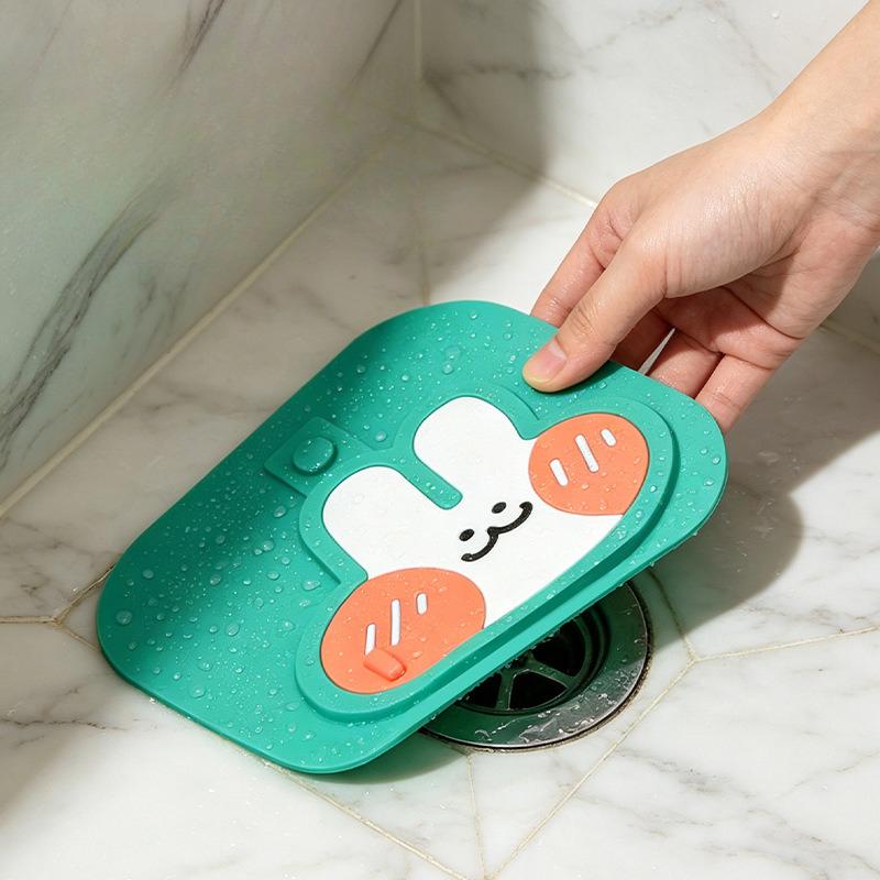 Silicone Drain Strainer Odor Proof Floor Sink Filter, Bathroom Shower Bath Waste Cover for Hair Catcher and Clog Prevention