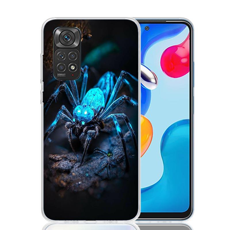 Black Widow Spider Insect Phone Case For Xiaomi Redmi Note 13 14 15 Pro Plus 12S 12 14S 11S 11E 10 10S 11 11T 5G 4G Cover Coque