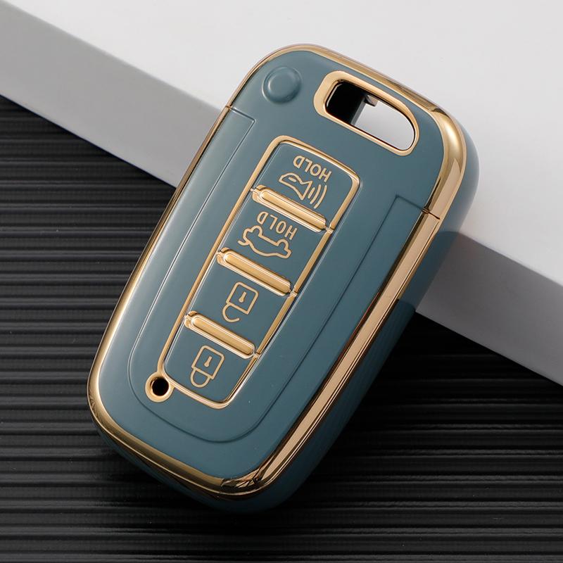 3/4 Buttons Car Key Case Cover Shell Fob For Kia Hyundai Equus Optima K5 Forte Opirus Rohens Ix35 Soul Sorento Mohave Borrego