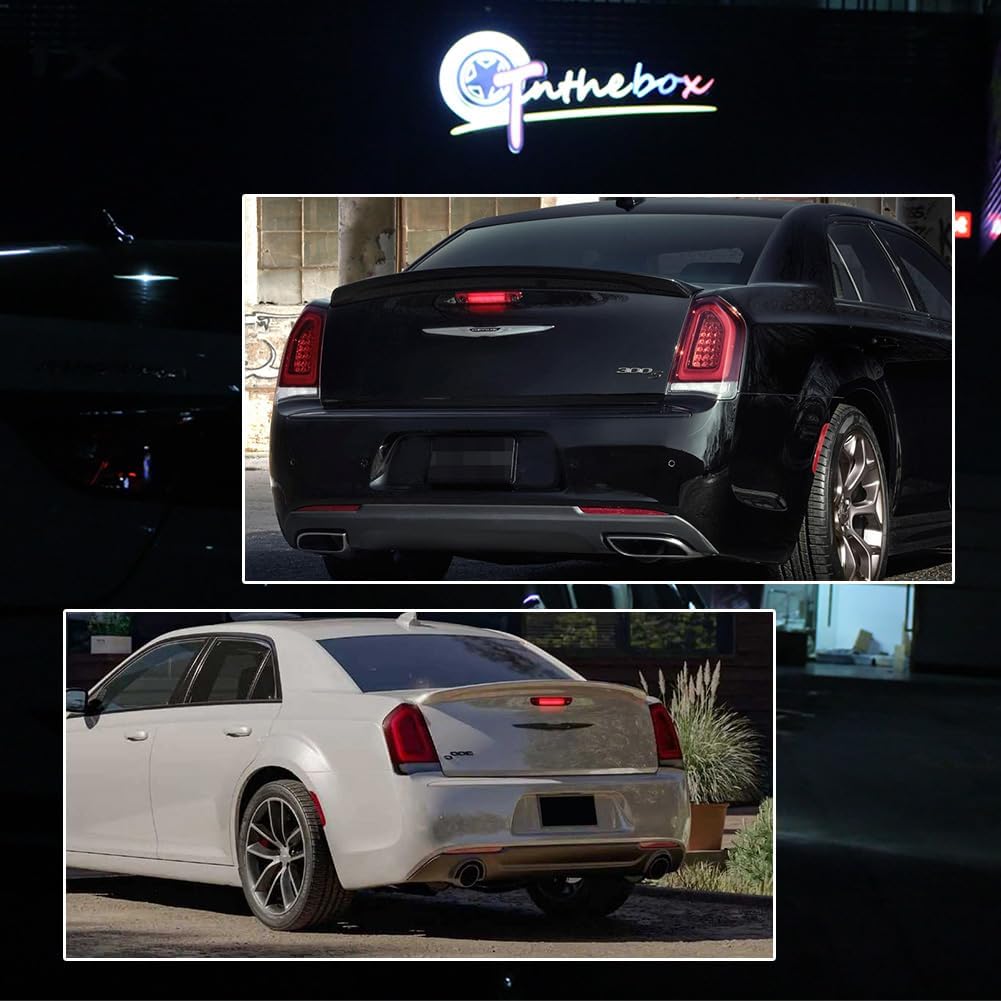 GTINTHEBOX for 2015 2016 2017 2018 2019 2020 2021 2022 2023 Chrysler 300 High Mount LED Third Brake Light Rear Lamp Stop light Red Lens