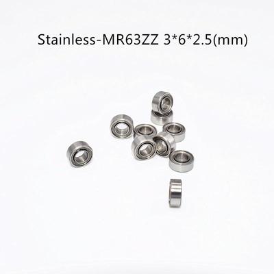 Edelstahl Metall gedichtetes Lager SMR63ZZ 10 Stück 3*6*2.5(mm)