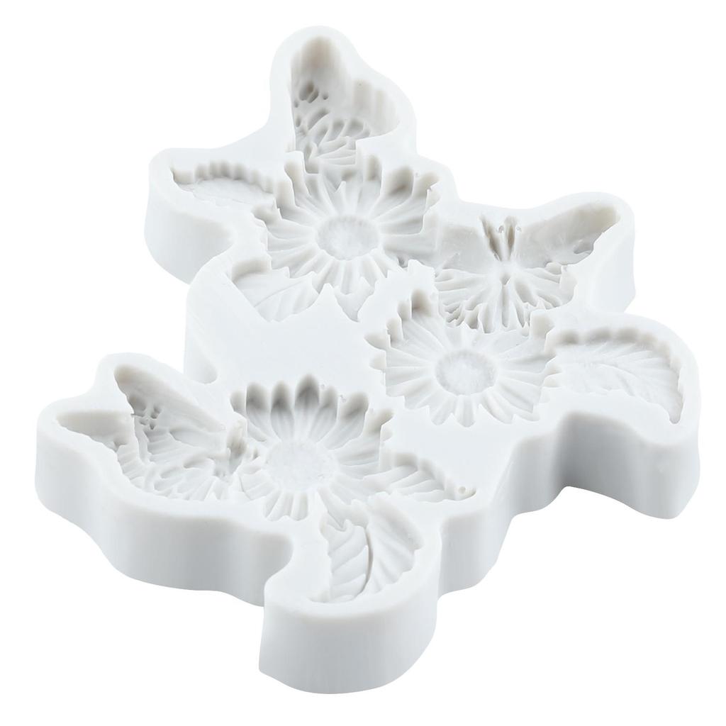 Gänseblümchen Silikonform Schmetterling Fondantformen Kuchen Dekorationswerkzeuge Cupcake Topper Süßigkeiten Harz Ton Schokolade Gumpaste Form