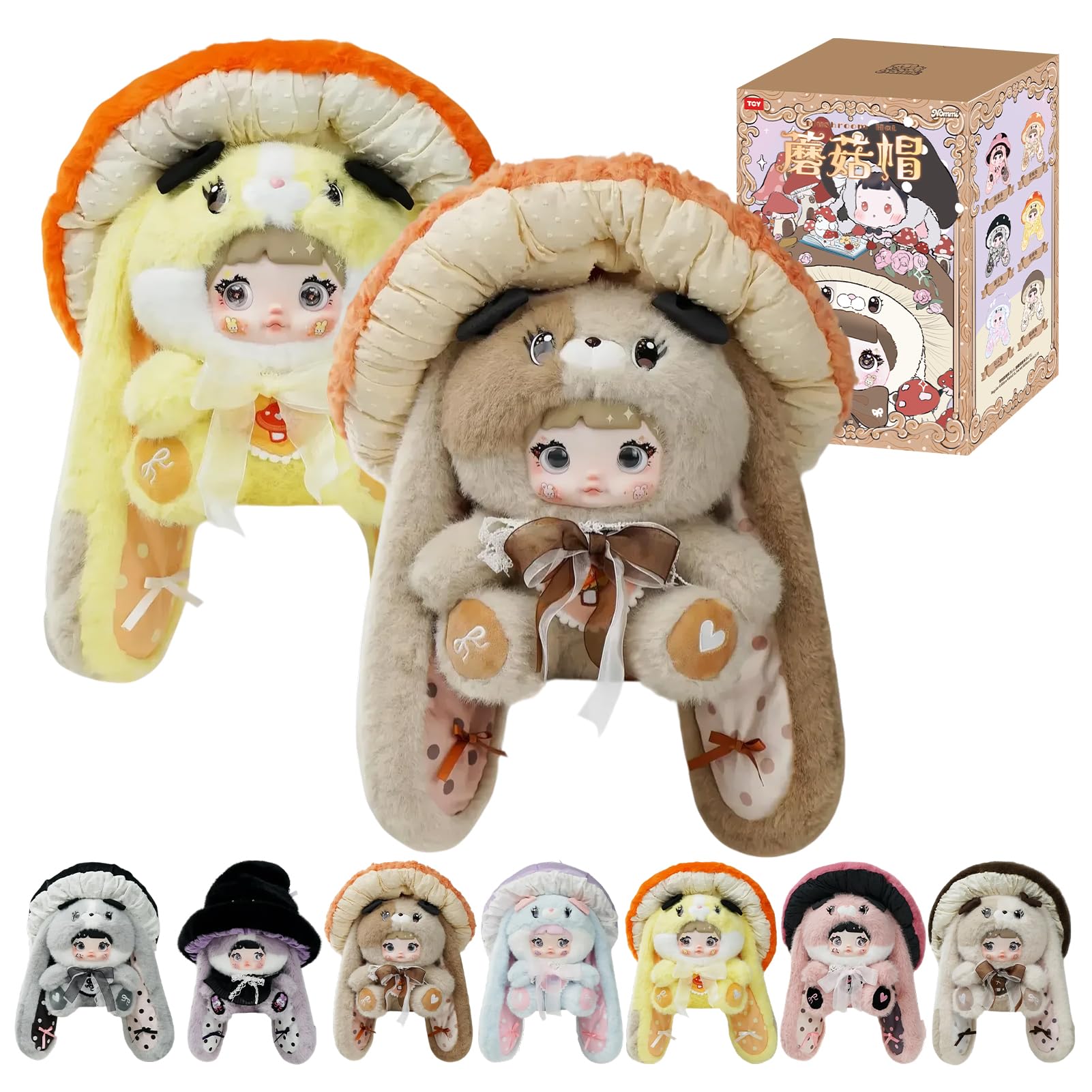 

TOP TOY x Nommi [Грибная шляпа 400%] Серия Плюшевая игрушка [1 штука] Гачапон Фигурка Сюрприз Пластиковая модель Премиальная игрушка из мягкого винила Подарок на день рождения Оригинал