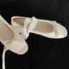 Flat Shoes Leather Ballet Shoes 2025 Summer New French Temperament Bow Color Matching Square Head Light Mouth Single Shoes Women