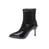 Temperament Fine Heel Single Boots Autumn New Pointed Toe Side Zipper Non-slip Wear-resistant High Heel Short Boots