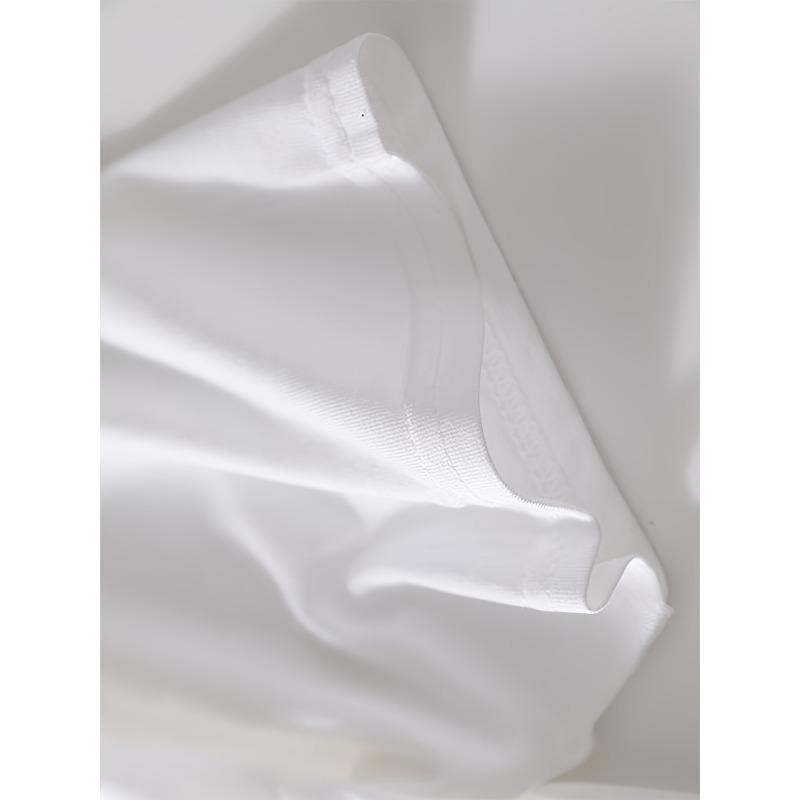 Europäische Größen Damen Weißes Rosen-Blumenmuster T-Shirt - Kurzarm Rundhals Lässiges Oberteil mit Roten & Rosa Blüten, Leichter Atmungsaktiver Stoff