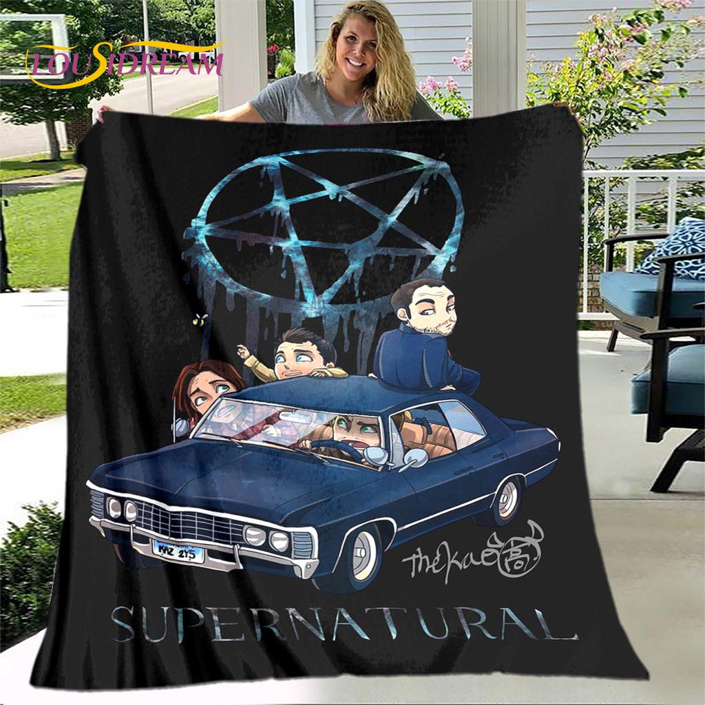 Supernatural Blanket,Flannel Blanket Throw Blanket,Warm Blanket for Home Living Room Bedroom Beds Sofa Office Outdoor Picnic