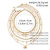 Fashion Small Butterfly Pendant Stacked Necklace Set, Niche Metal Chain Love Item Decoration