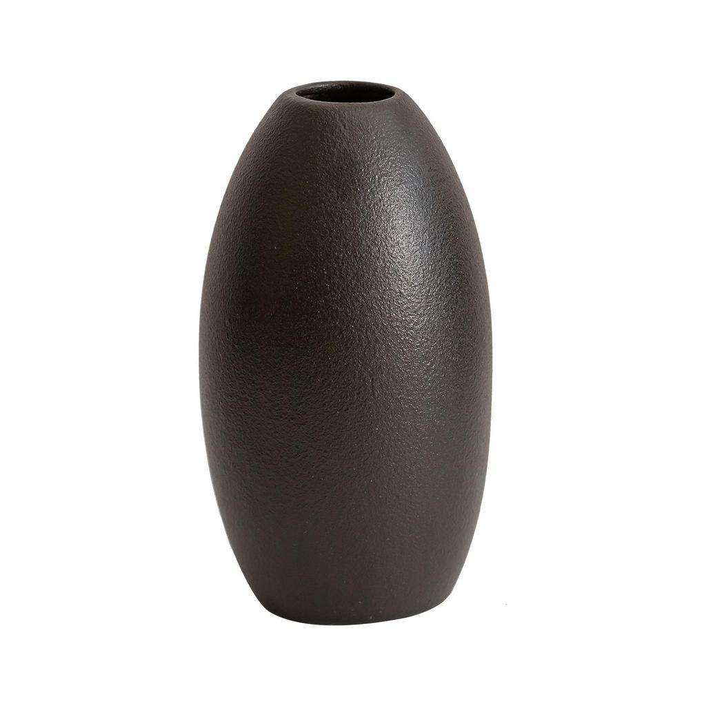 Modern Minimalist Black Ceramic Vase for Home Décor - Small Dried Flower Vase for Living Room