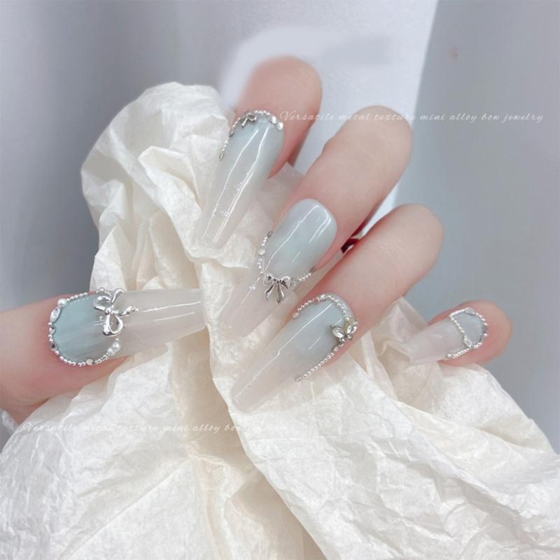 20pcs Metal Bowknot Nails Art Decoration 3D Nail Charms for Women Nails Art