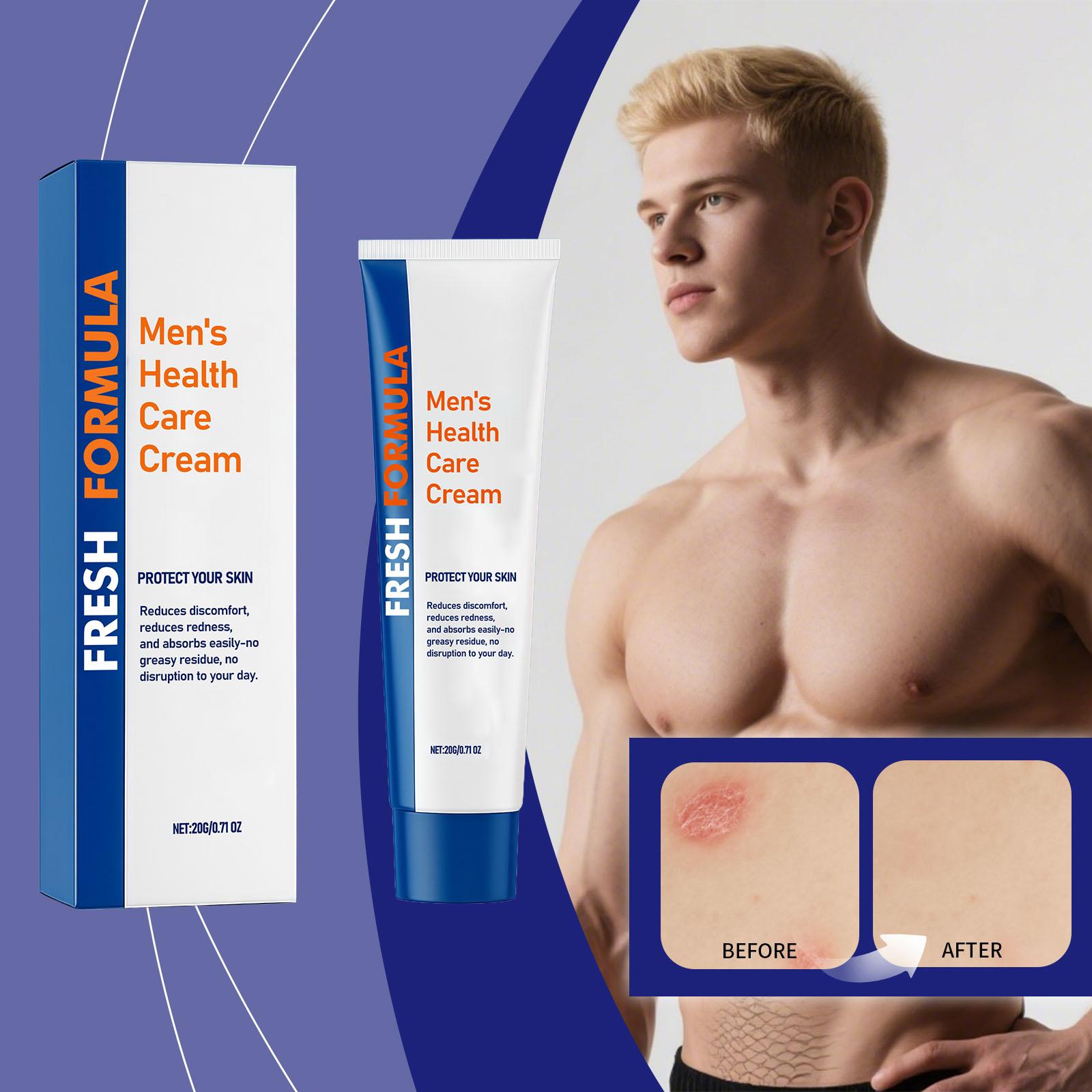 

Успокаивающий крем для интимной зоны мужчин - охлаждающий, увлажняющий, уменьшает покраснение и дискомфорт, нежный и гипоаллергенный для ежедневного ухода. One Size белый