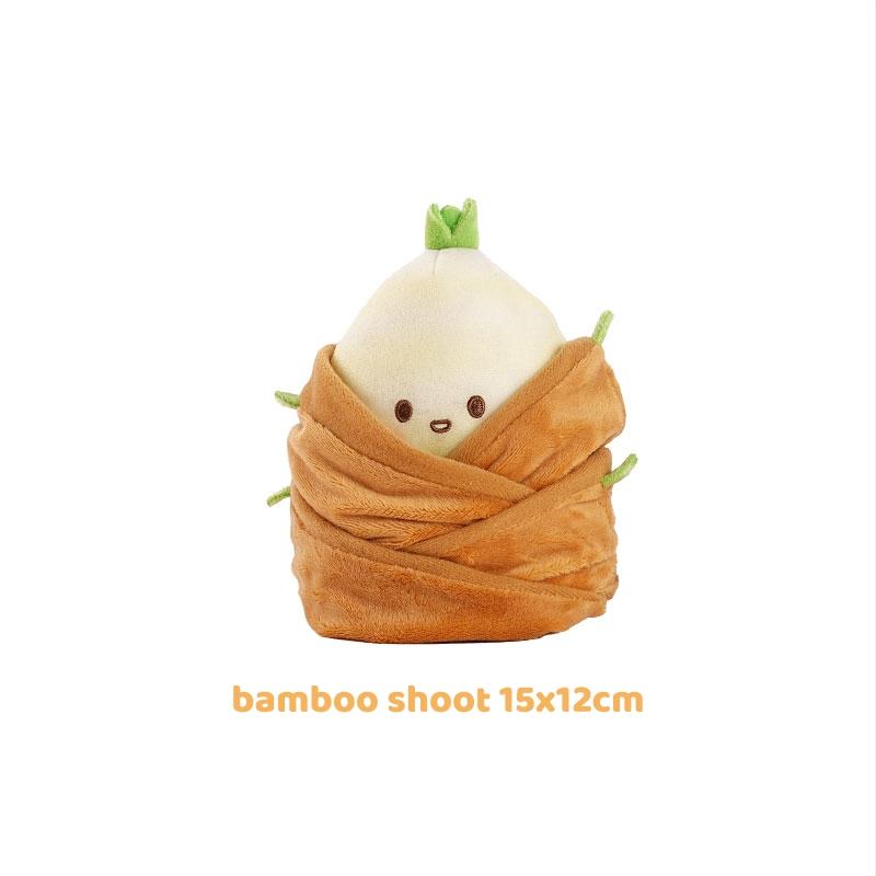 Cartoon Hotpot Food Plush Keychain Kawaii Bag Pendant Button Mushroom Crab Claw Hanging Ornament Food-Themed Toy Accessory Gift