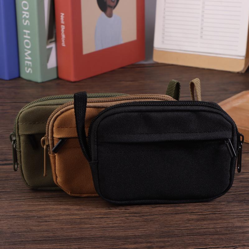 Oxford Cloth Men Wallet Earbuds Storage Bag Credit Card Holder Case For Boys Girls Journey Bank Card Organizer Zipper Coin Purse
