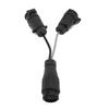 13 Pin To Twin 7 Pin Plug Towing Socket 12V EU Style Trailer Towing Adapter Extension Cable Conversion Plug