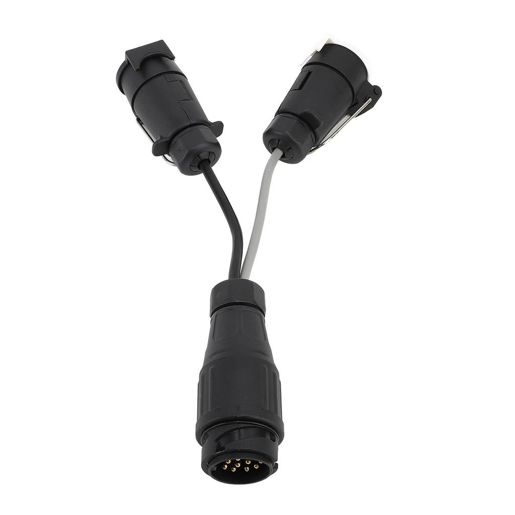 13 Pin To Twin 7 Pin Plug Towing Socket 12V EU Style Trailer Towing Adapter Extension Cable Conversion Plug