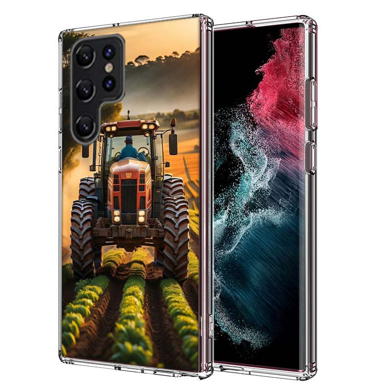 Tractor Farm Capa Phone Case For Samsung S26 Ultra S25 Edge Galaxy S23 S21 S20 S24 FE S22 S10 Plus Cover Clear TPU Shell Coque w