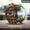 1pcs crescent shaped acrylic desktop decorative bookshelf design suitable for home and office decoration book enthusiasts