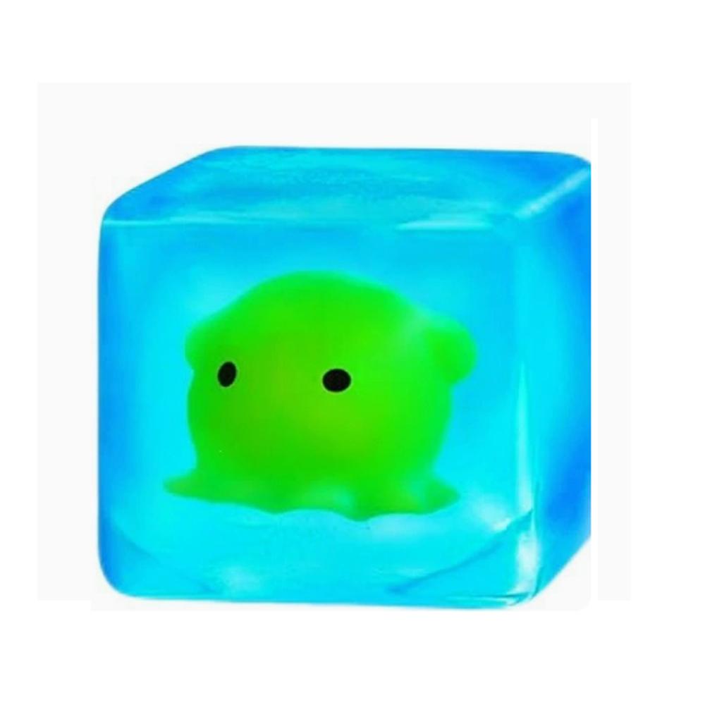 Cute Luminous Animal Taba Squeezing Toy Gifts Sea Creature Whale Cube Squishy Sensory Toys TPR Slow Rebound Stress Relief Toy