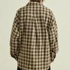Unisex Japanese Retro Plaid Long Sleeve Shirt - Casual, High-End, Versatile, and Loose Fit