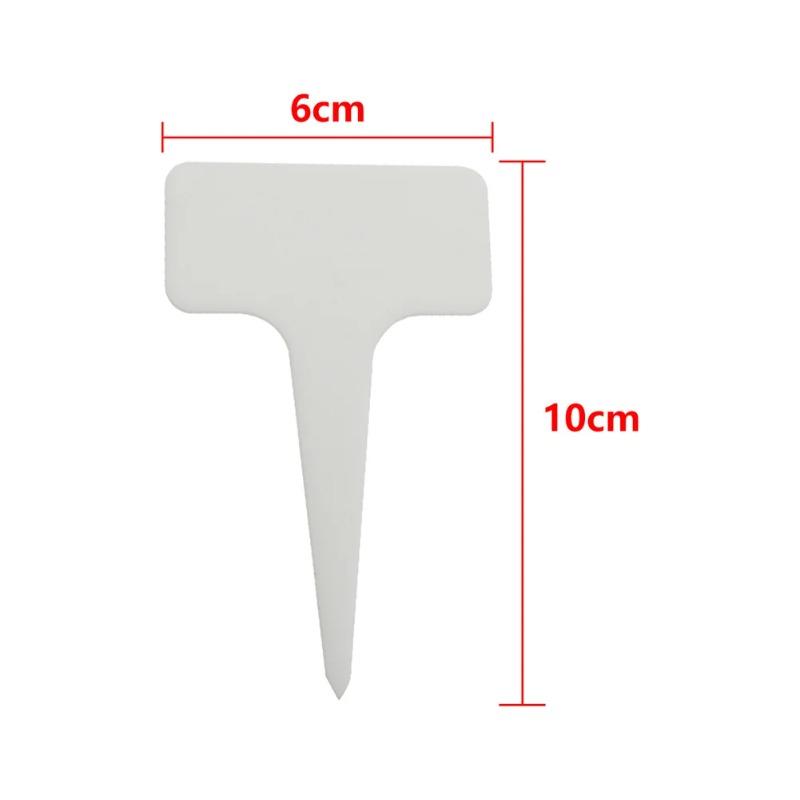 Waterproof T-shaped Plastic Plant Labels Garden Tags Nursery Plant Markers Name Tags for Flower Pots Bonsai Gardening Accessories