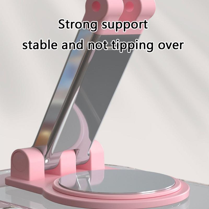 360 Degree Rotating Cellphone Holder Universal for Phone Tablet Table Support Stand Clear Acrylic Folding Holder Stand