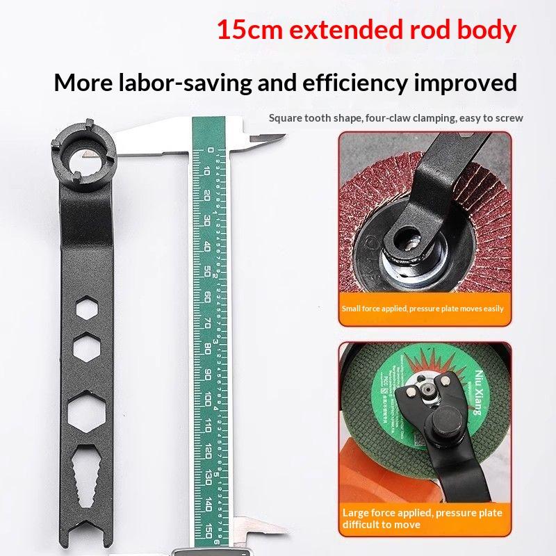 Multifunction Wrench Angle Grinder Four Claw Thickened Disassembly Wrench Adjustment Tool For Grinding Wheel Machine Accessories