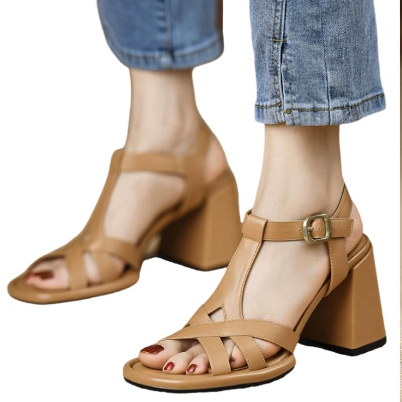 Fashion High Heels Women Sandals Chunky Fashion Shoes Summer Elegant Pumps Heeled Shoes Woman 2025 Designer Trend Brand Mujer Zapatillas
