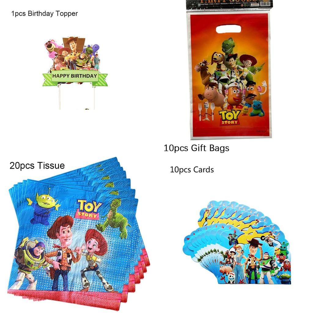 Toy Story Buzz Woody Bo Peep Birthday Party Supplies Featuring Colorful Plates Cups And Banners For Ultimate Celebration