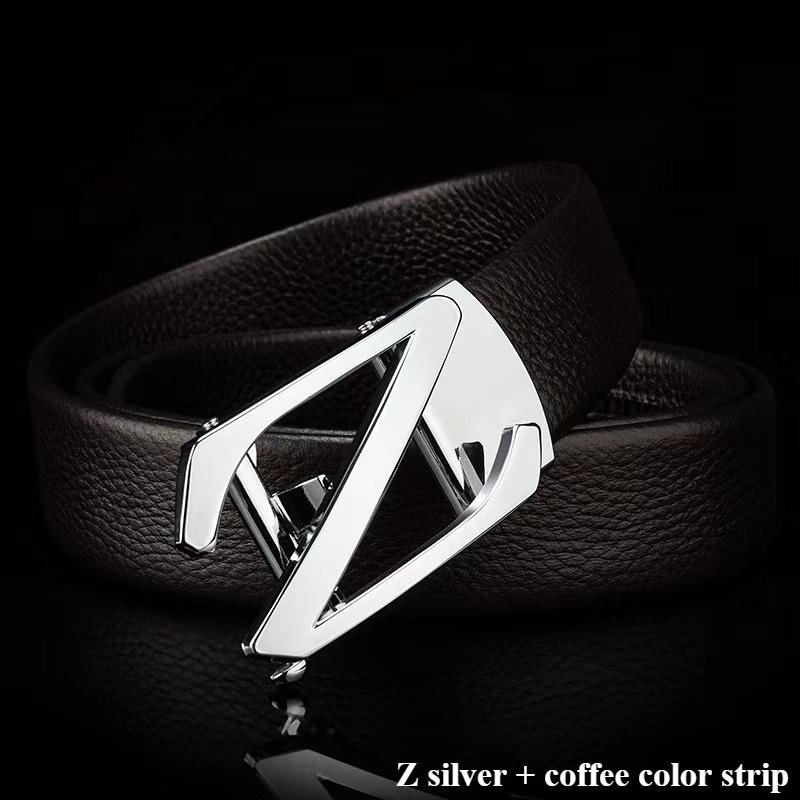 Men's High Quality Automatic Buckle Z Letter Men's Pants Waist Belt Simple Casual