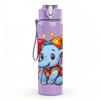 1PC Star Baby Elephant Pattern 750ml Color Plastic Sports Water Bottle Leakproof Flip Straw Lid Suitable for Sports Office Home Use