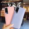 Coque en Silicone Liquide Pour Vivo V21e 5G Coque Vivo V21 V 21 21e 4G Couleur Bonbon Housse Arrière Souple Pour Vivo V20 SE V 20 20SE Pare-chocs