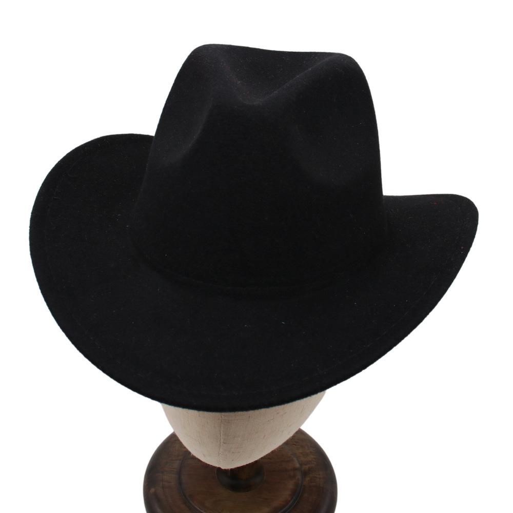 Cappello a Cilindro Bicolore Cappello da Cowboy Western Cappello Jazz Cappello in Feltro della Prateria Cappello di Lana da Uomo e da Donna
