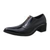 Fashion Luxury Brand Men's Chelsea Shoes Pointed Toe Dress Shoes Men's Banquet Blue Suit Shoes Red High-end Glossy Leather Shoes