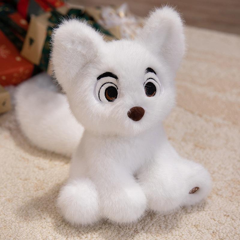 

Cute Stylish Shiny Sitting Position Fox Doll Plush Toy Doll Children Sleep Comfort Pillow Doll Gift 26cm 0.23kg