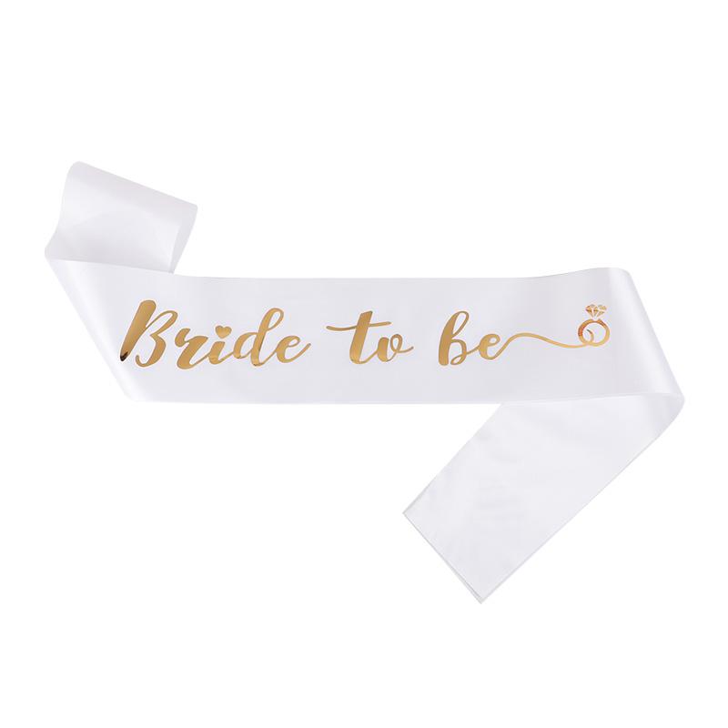 Wedding Decoration Bride To Be Satin Sash Bachelorette Party Girl Hen Night Decoration Bridal Shower Supplies Gift