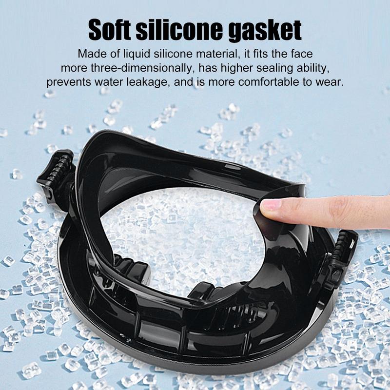 Diving Goggles Fisherman's Goggles Large Frame HD Free Diving Mask Equipped With Tempered Glass Swimming Snorkeling Mask Tool