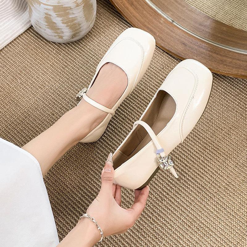 French Temperament Mary Jane Shoes Women's New 2025 Fashion Temperament Fairy Style with Skirt Shallow Mouth Evening Shoes